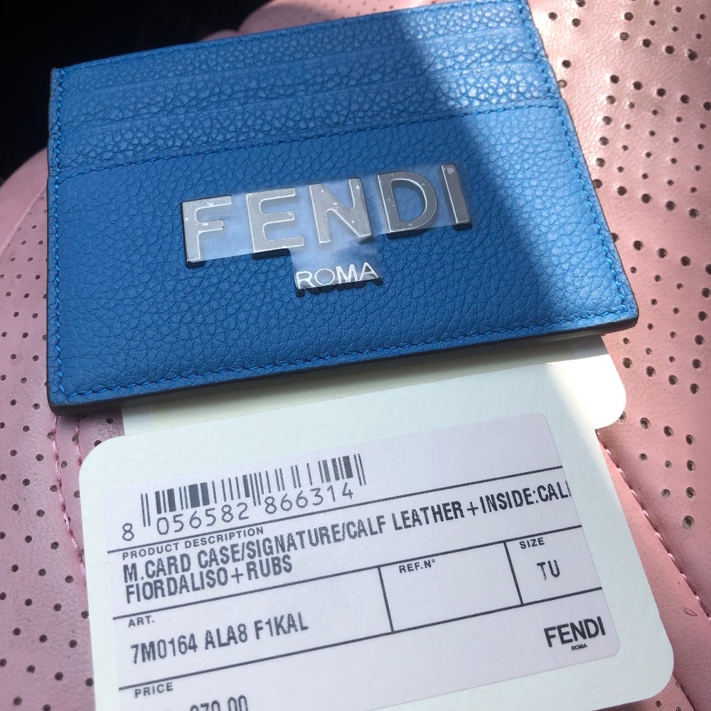 Blue Leather FENDI Roma